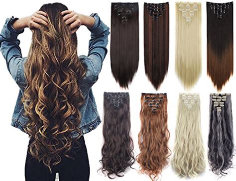 NK Beauty Curly Wave Clips In Synthetic Hair Extensions Hair Pieces For Women Double Double