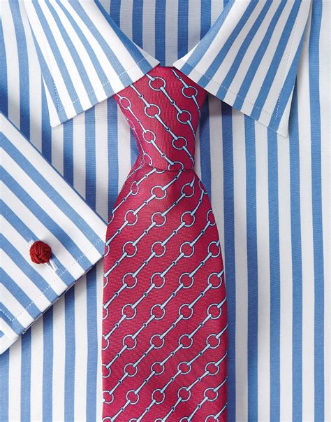 buy the latest blue butcher stripe shirt mens outfits shirt and tie combinations shirt tie