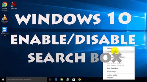 Windows 10 Enabledisable Search Box Youtube