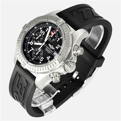 Breitling Chrono Avenger Titanium Black Dial Mens Watch E13360 Neofashion
