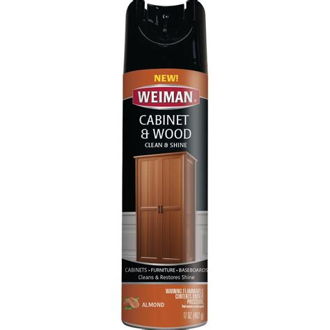 Although your cleaning solution is safe for finished or painted wood, as well as laminate, it's not intended for your cabinets' hinges. Weiman Cabinet and Wood Cleaner and Polish-596 - The Home ...