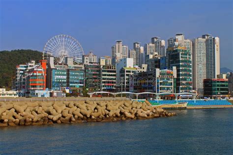 The Buildings And The Wheel Of Busan Editorial Photo Image Of