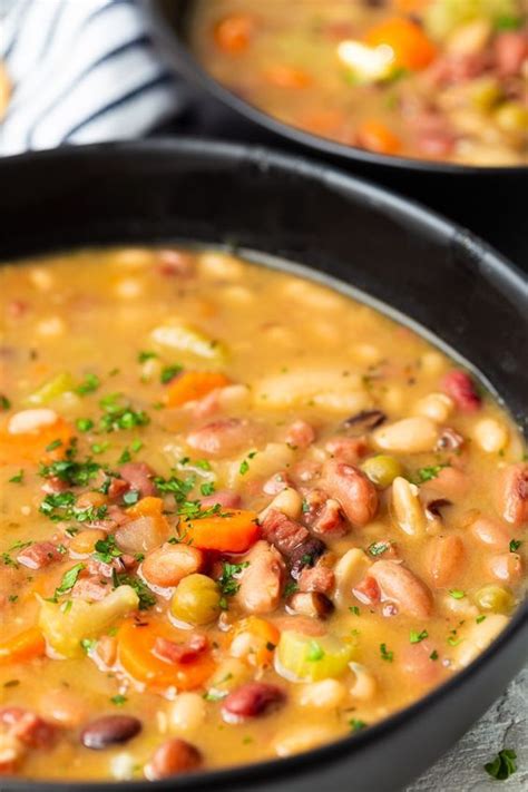 Ham And Bean Soup Instant Pot Or Slow Cooker Bean Soup Recipes