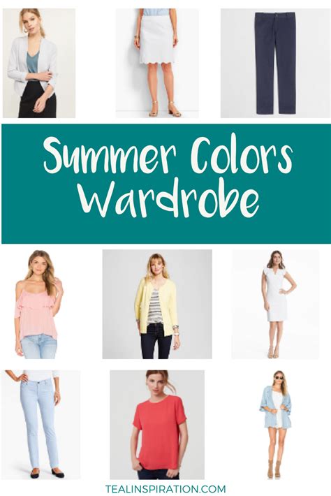 Summer Seasonal Colors Wardrobe Teal Inspiration