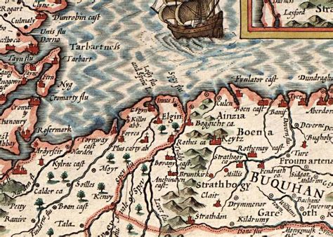 John Speeds Map Of Moray 1610