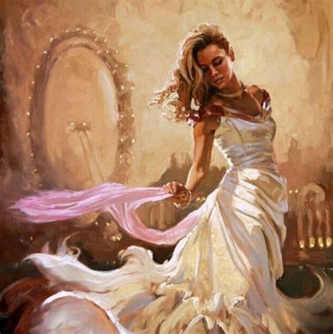 Stunning Lady Wearing White Dress In 2020 Art Painting Oil Woman Painting Art