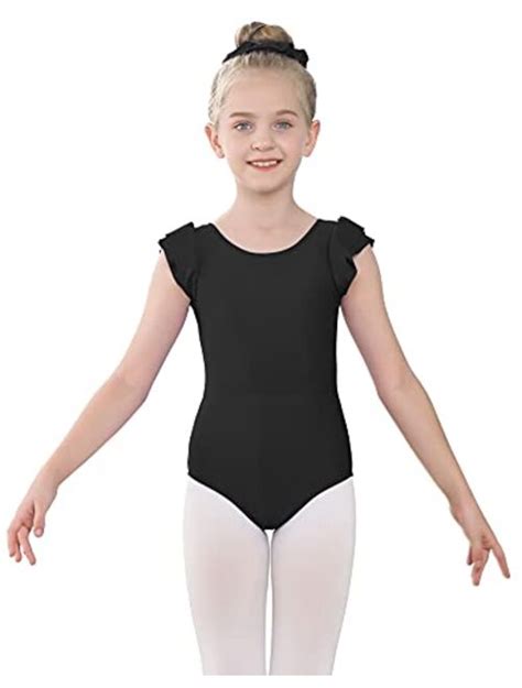 Buy Speerise Girls Short Sleeve Leotard With Ruffle For Ballet Dance
