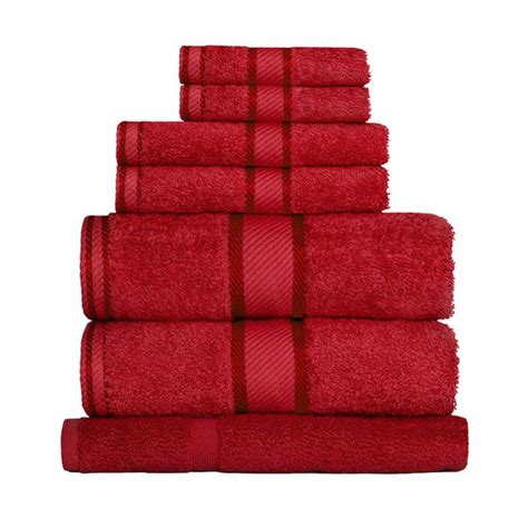 100 Cotton Red Towels Bath Towel Kingtex