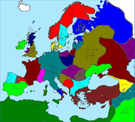 Approximate Map Of Europe In The End Of The Xth Century I Made Blank