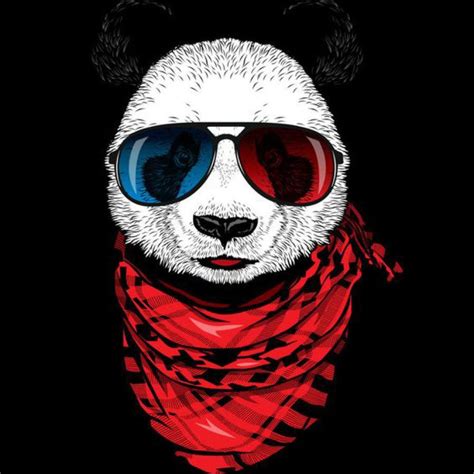 Panda With Sunglasses Short Sleeve T Shirt In 2021