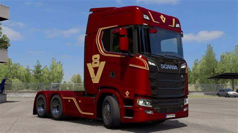 Scania S V8 50th Anniversary Limited Edition Skin V10 Ets2 3 Ets 2