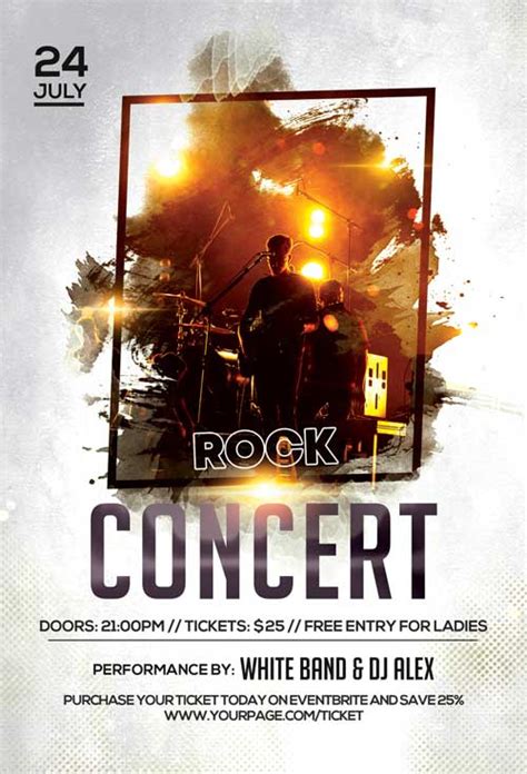 Rock Alternative Concert Free Flyer Template Psd Flyer Freepsdflyer