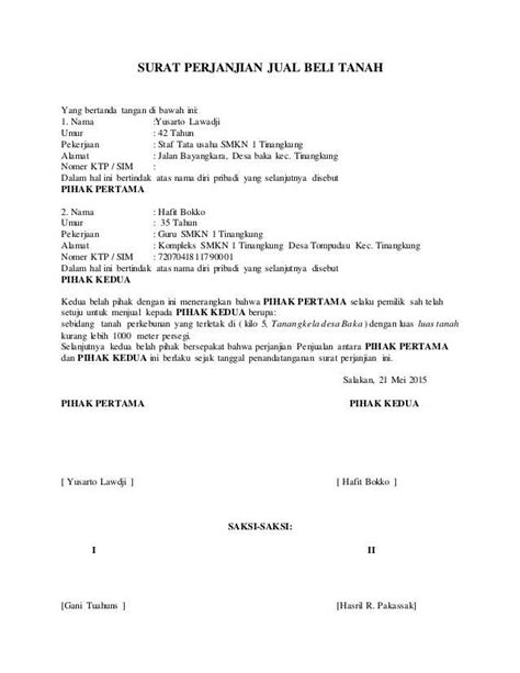 Lihat juga apartemen yang untuk itu, berikut adalah dua contoh surat jual beli tanah warisan beserta surat keterangan. Contoh Surat Perjanjian Jual Beli Tanah Terbaru 2017 ...