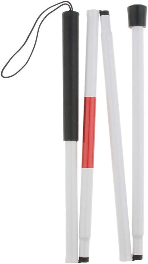 Folding Blind Cane Foldable Blind Walking Stick Reflective Red For