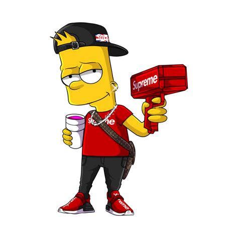 Supreme Bart Bart Simpson T Shirt Teepublic