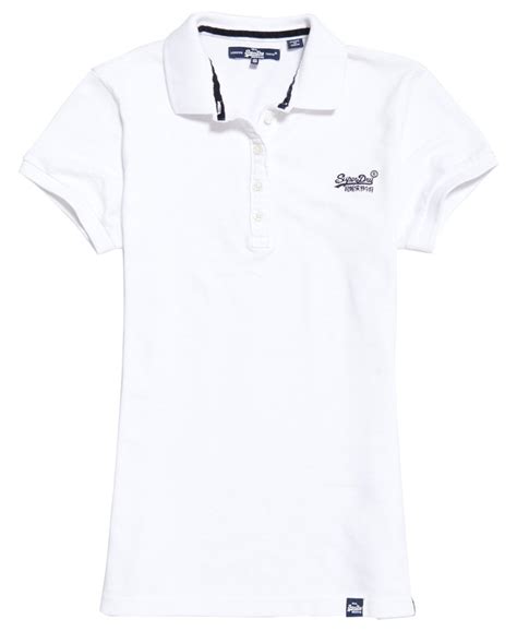 Womens Classic Polo Shirt In Optic White Superdry Uk