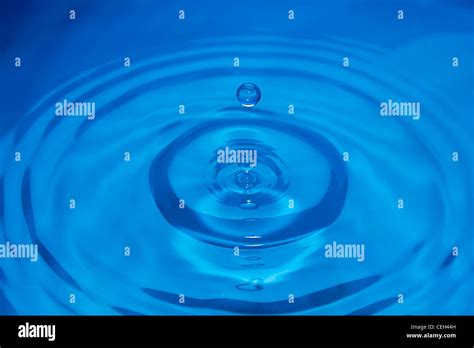 Water Drop Making A Ripple On The Surface Stock Photo Alamy