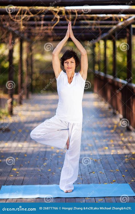 Mature Woman Yoga Royalty Free Stock Image Image