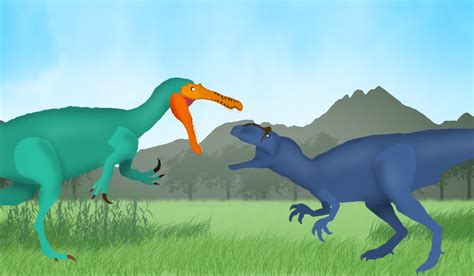 Dinosaurs Cartoons Battles Allosaurus Vs Suchomimus Youtube