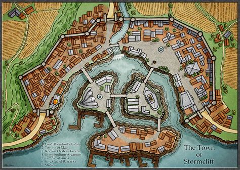 Town Map I Made For My Dandd Game Rmapmaking