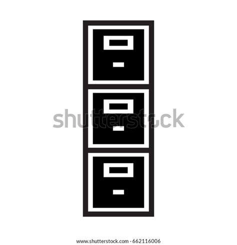Filing Cabinet Icon Stock Vector Royalty Free 662116006