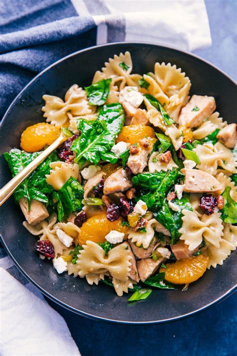 Easy pasta salads take the guesswork out of mealtime. Creamy Spinach Pasta Salad with Chicken | The Food Cafe ...