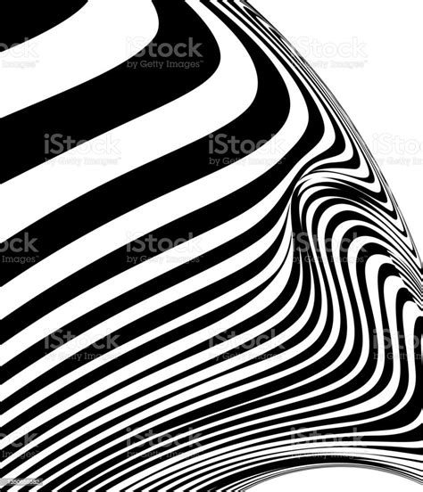 Vector Black And White Stripes Zebra Wave Pattern Background For Design