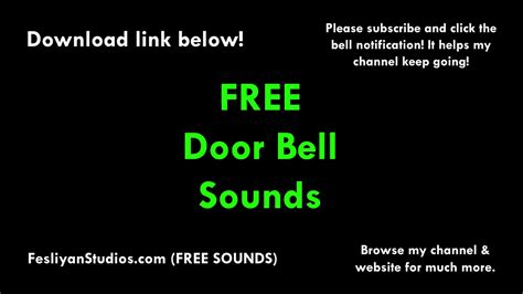 Door Bell Free Sound Effect Various Versions Youtube