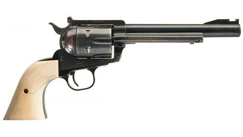 Ruger Blackhawk Flattop 44 Magnum Single Action Revolver With Ivory Grips