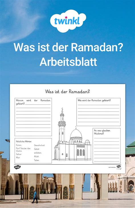 Dieses Arbeitsblatt Kann In Verbindung Mit Unserem Ramadan