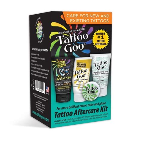 Tattoo Goo Aftercare Kit Includes Soap New Formulatattoo Goo Lotion