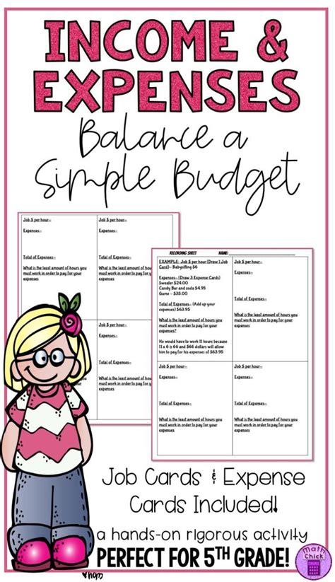 Teaching Financial Literacy Budgeting Worksheets For Students Style