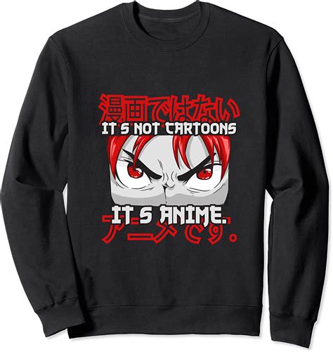 Anime Merch Anime Shirt It S Not Cartoons It S Anime Babe Sweatshirt Amazon Co Uk Fashion