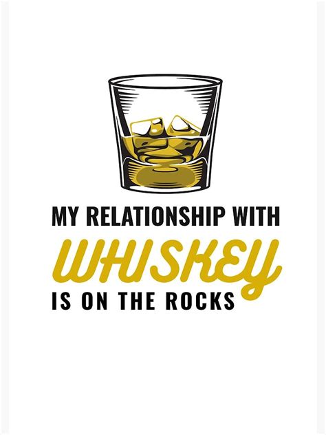 Funny Saying My Relationship With Whiskey Is On The Rocks Spiral