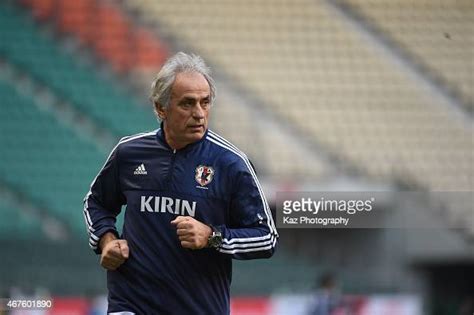 Vahid Halilhodzic Manager Of Japan Jogs During The Training Ahead Of