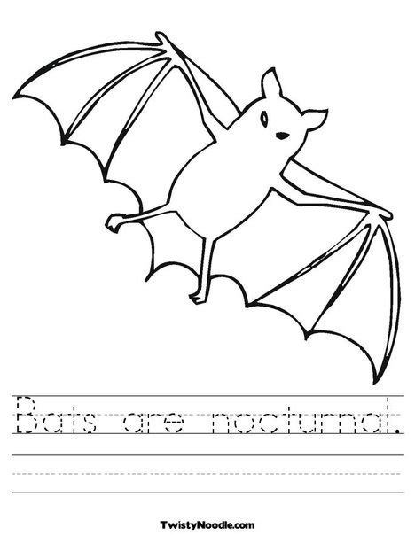 Bats Are Nocturnal Worksheet Bat Coloring Pages Nocturnal Animals