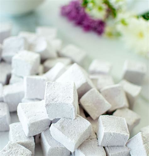Homemade Honey Lavender Marshmallows Made Without Corn Syrup
