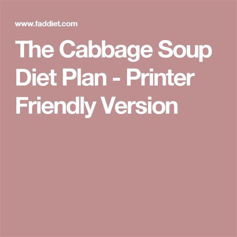 the cabbage soup diet plan printer friendly version soup diet cabbage soup diet soup diet plan