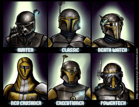 Mandalorian Helmets By Araxussyexyr On Deviantart Star Wars Legión