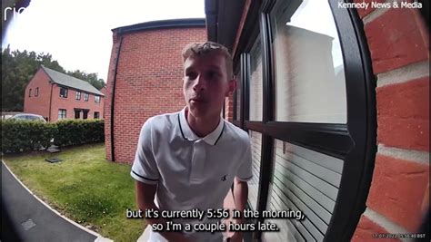 Lad Has Mum In Stitches With Drunken Message Left On Doorbell Camera After Night Out Mirror Online