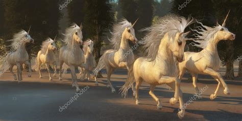 Magical Unicorn Forest Stock Photo By ©coreyford 82529918