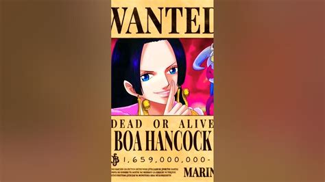 What Is Boa Hancock Bounty One Piece Onepiece Shorts Luffy Youtube