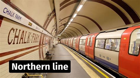 London Underground Northern Line Trains At Chalk Farm Youtube