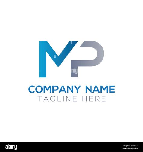 Mp Letra Inicial Diseño Del Logo Plantilla Vectorial Carta Abstracta