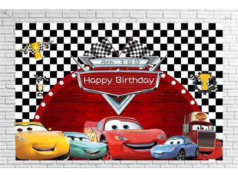 7x5ft Cartoon Car Mobilization Birthday Party Themed Backdrops Etsy