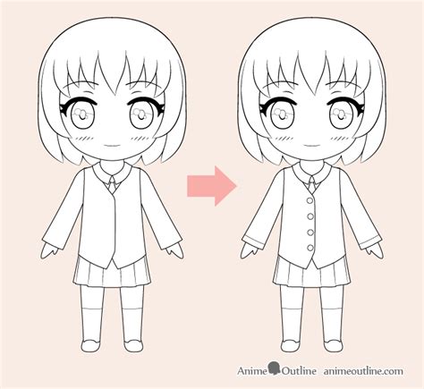 Body Template Drawing Chibi Our First Drawing Is A Basic Body Shape