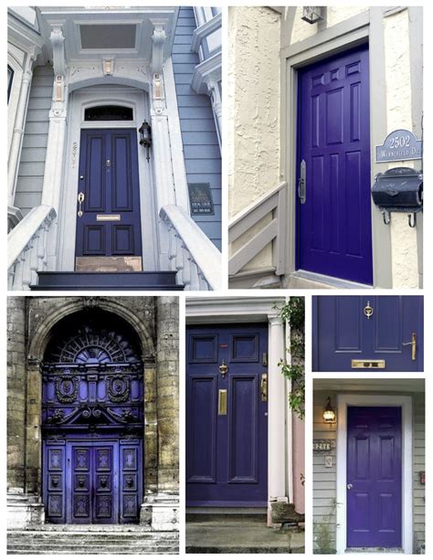 Purple Front Door The Deep Dark Purple Hue Coating The Exterior Door