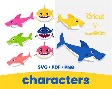 Baby Shark Layered Svg Free For Silhouette - Layered SVG Cut File