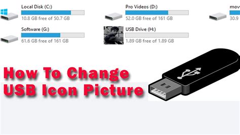 How To Change Usb Icon Logo Pendrive Icon Change Logo To Picture Youtube