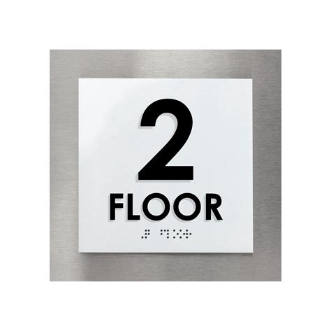 2nd Floor Sign With Modern Steel Plate Bsign
